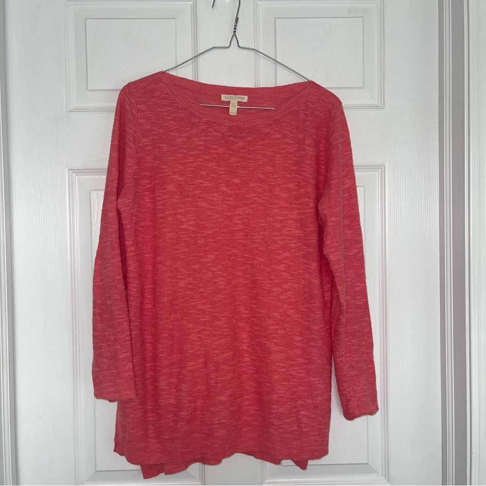 Eileen Fisher Organic Linen Cotton Pullover Sweater Sz PM Gently Loved